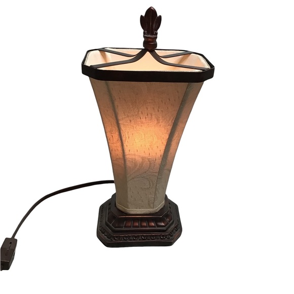 10” High Antique Low Light Nightlight Fabric & Metal (Bulb Included) - Picture 1 of 14